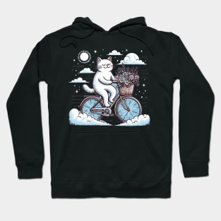 Cat riding a bike Hoodie